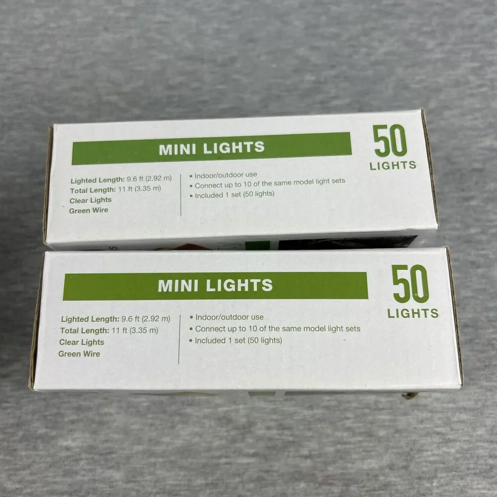 BNIP-Garden Party Mini Lights - 50 Lights Each - New - Indoor Outdoor Pack of 2 - Picture 9 of 10